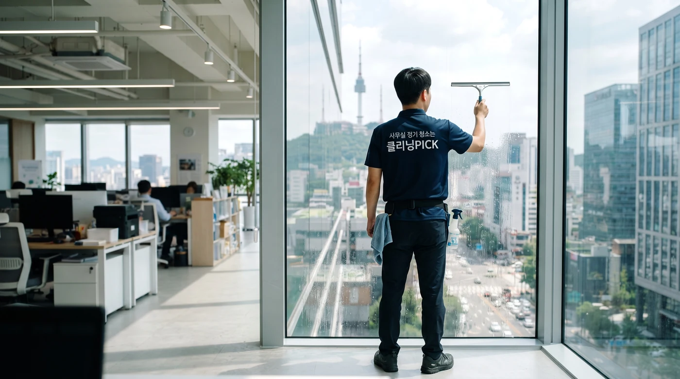 깨끗하게 관리되는 사무실 공간